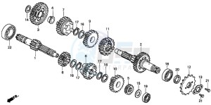 CM125C drawing TRANSMISSION