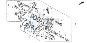 CB600F CB600F drawing REAR BRAKE CALIPER