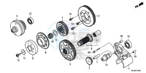 GL1800BF F6B Bagger - GL1800BF UK - (E) drawing PRIMARY DRIVE GEAR