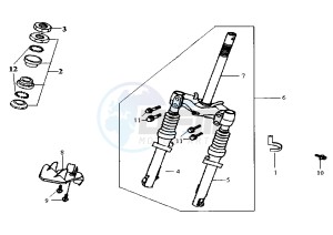 JET - 100 cc drawing FRONT FORK