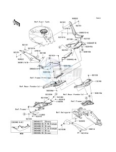 ZX 1000 E [NINJA ZX-10R] (E8F-E9FA) 0E9FA drawing SIDE COVERS_CHAIN COVER