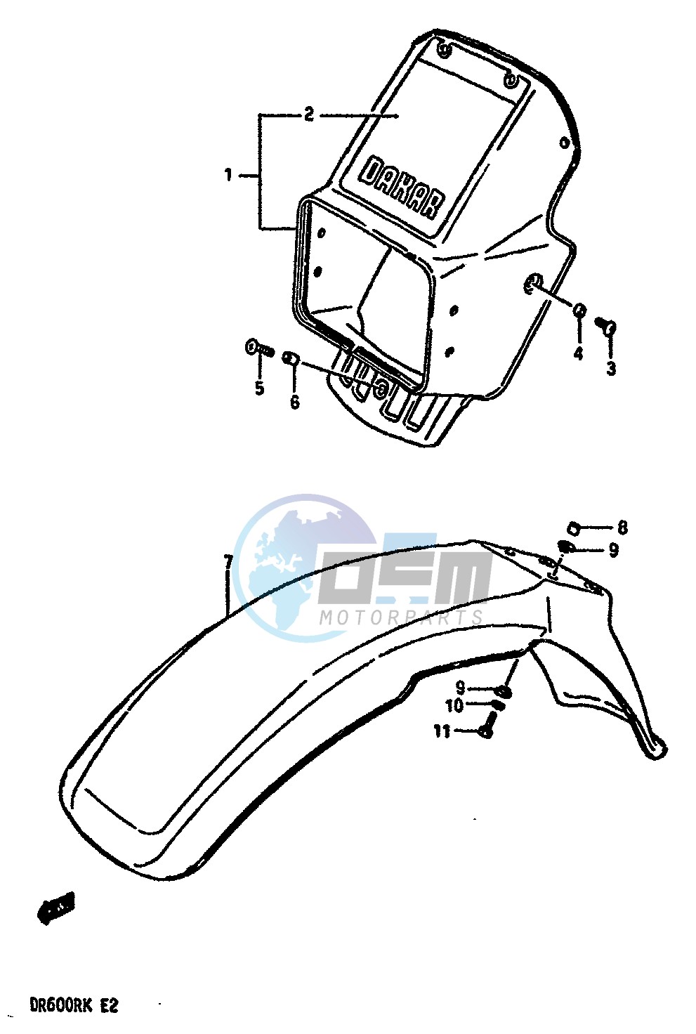 FRONT FENDER (MODEL G)