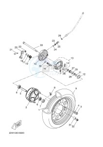 CW50E (2DW1) drawing FRONT WHEEL