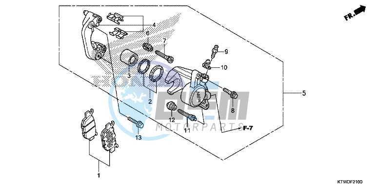 REAR BRAKE CALIPER