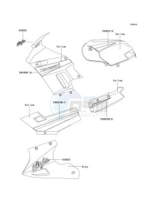 EX 250 F [NINJA 250R] (F15-F19) [NINJA 250R] drawing DECALS-- YELLOW- --- F18- -