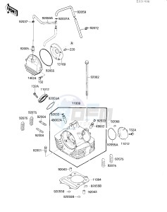 KLF 300 A [BAYOU 300] (A2) [BAYOU 300] drawing CYLINDER HEAD