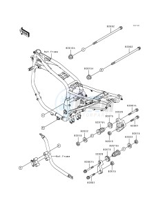 ZX 1100 F [GPZ 1100 ABS] (F1) [GPZ 1100 ABS] drawing FRAME FITTINGS