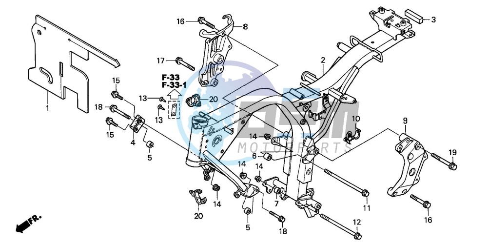 FRAME BODY (CB600F3/4/5/6 )