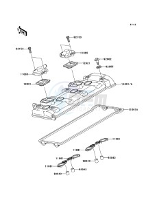 NINJA ZX-10R ZX1000D7F FR GB XX (EU ME A(FRICA) drawing Cylinder Head Cover