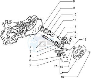 ET2 iniezione 50 drawing Rear wheel shaft