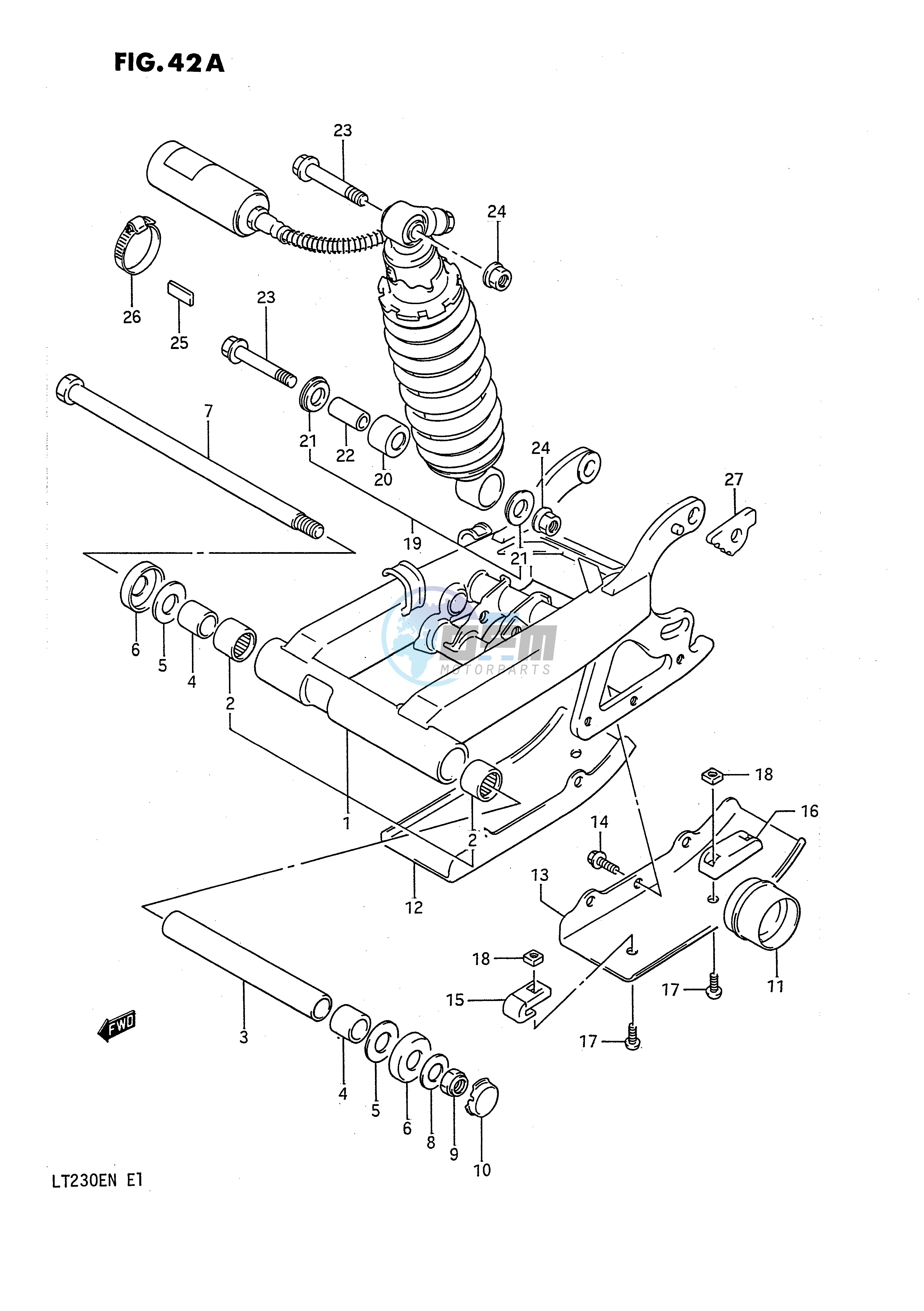 REAR SWINGING ARM (MODEL M N)