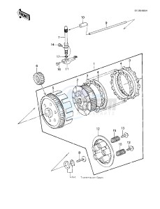 KLT 200 A [KLT200] (A4-A4A DUCKSTER) [KLT200] drawing CLUTCH -- 83 KLT200-A4_A4A- -