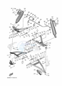 YXE850EN YX85EPAN (BANP) drawing FRONT SUSPENSION & WHEEL