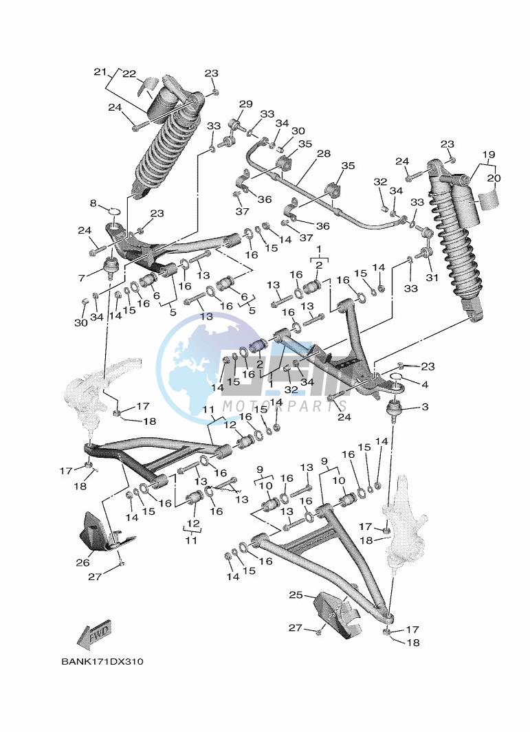 FRONT SUSPENSION & WHEEL