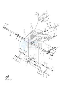 YZF-R1M 998 R6 (2KSL) drawing REAR ARM