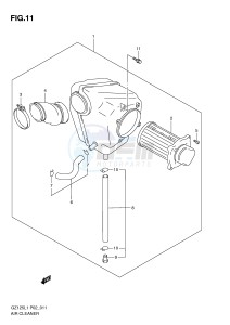 GZ125 (P02) drawing AIR CLEANER