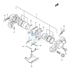 GSX-R1100W (E28) drawing REAR CALIPER (MODEL P R)