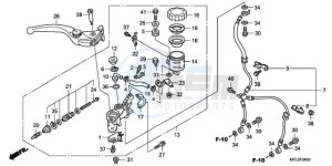 CBR1000RR9 KO / HRC MK drawing FR. BRAKE MASTER CYLINDER (CBR1000RR)