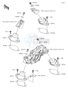 JET SKI ULTRA 310X JT1500LHF EU drawing Engine Mount