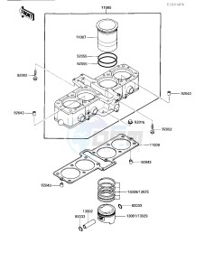 ZX 600 B [NINJA 600RX] (B1) [NINJA 600RX] drawing CYLINDER_PISTONS