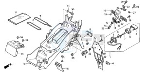 CBR600FS drawing REAR FENDER (CBR600F42-3/FS/FR)