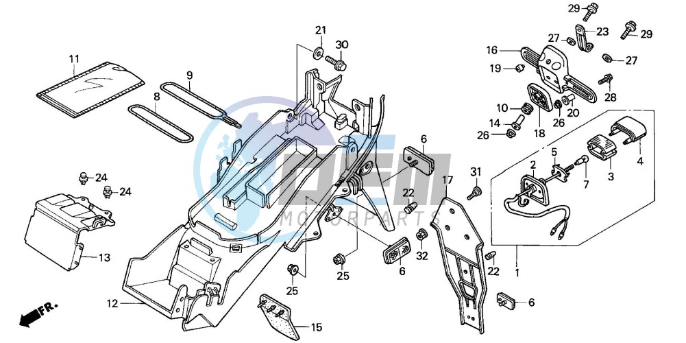 REAR FENDER (CBR600F42-3/FS/FR)