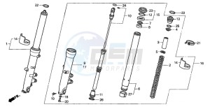 CBR600FS drawing FRONT FORK