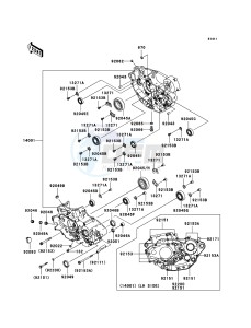 KLX450R KLX450ACF EU drawing Crankcase