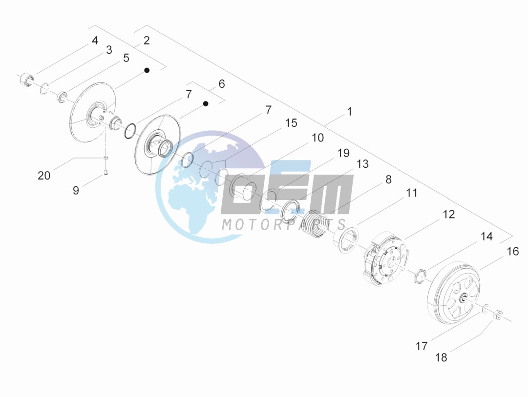 Driven pulley