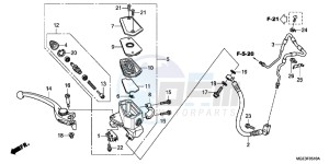 VFR1200FDD VFR1200F Dual Clutch UK - (E) drawing FR. BRAKE MASTER CYLINDER