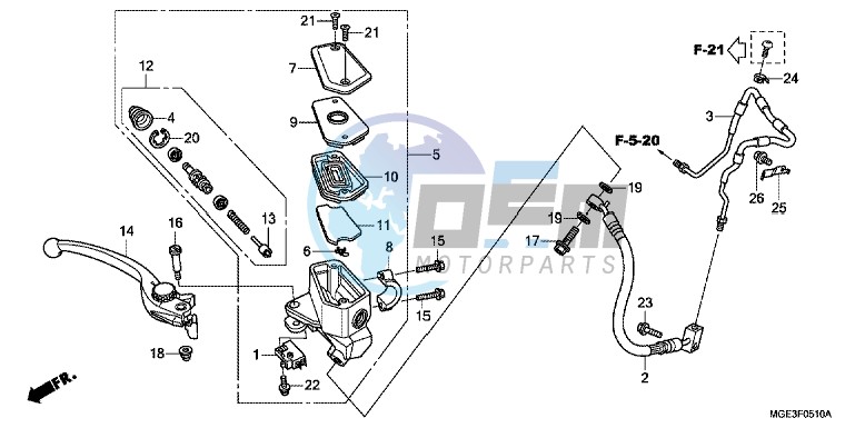 FR. BRAKE MASTER CYLINDER