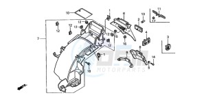 ST1100A drawing REAR FENDER