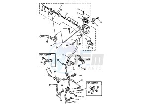 XJ S DIVERSION 900 drawing FRONT MASTER CYLINDER