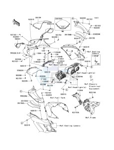 ZX 1400 A [NINJA ZX-14] (A6F-A7FA) A7FA drawing COWLING