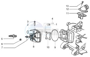 NRG 50 power DD drawing Cylinder head - Induction pipe