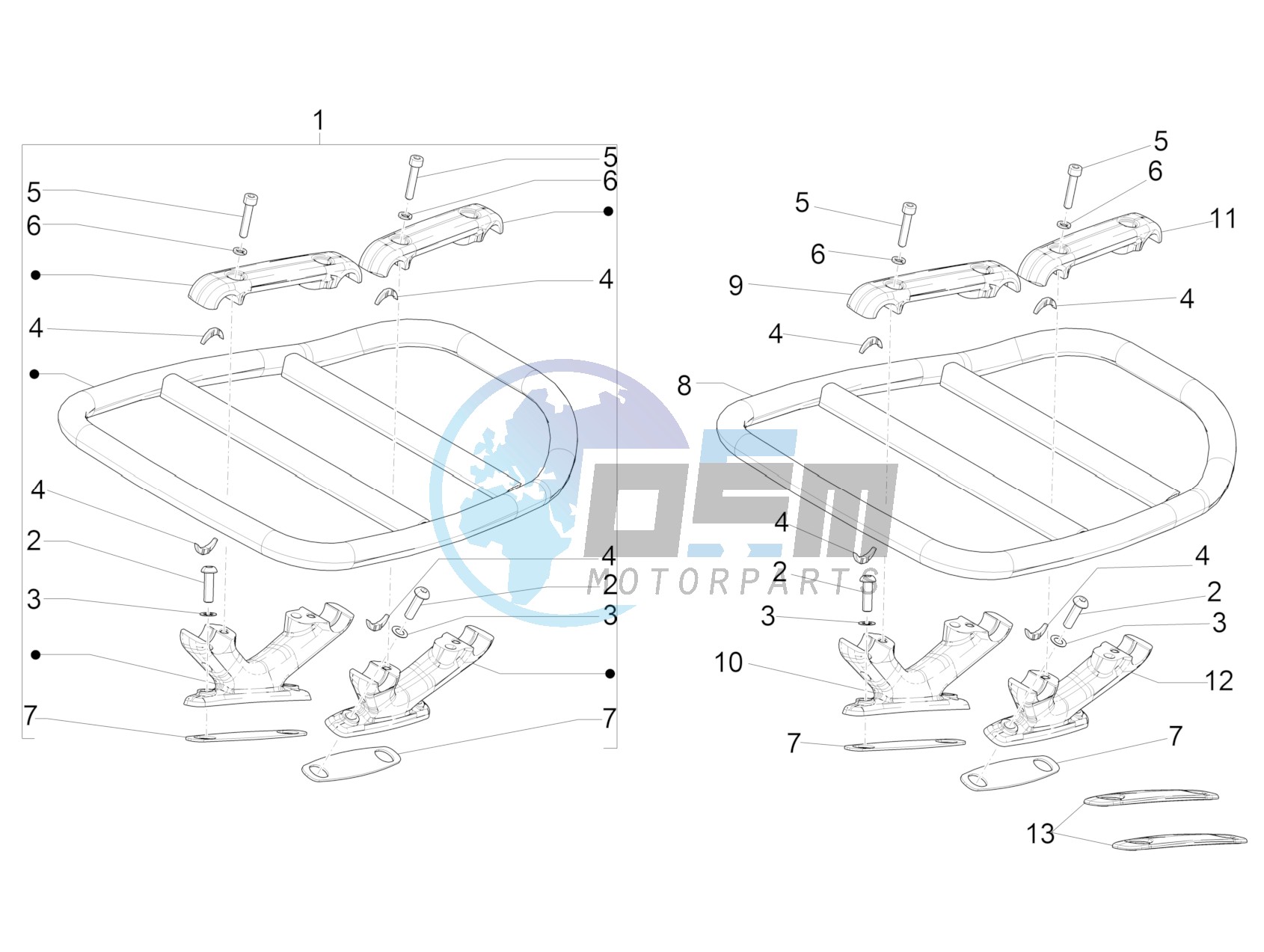 Rear luggage rack