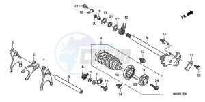 CBF600NA9 France - (F / ABS CMF) drawing GEARSHIFT DRUM