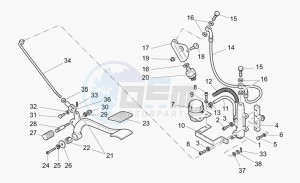 California 1100 Stone - Metal PI EV/EV Touring PI drawing Rear master cylinder