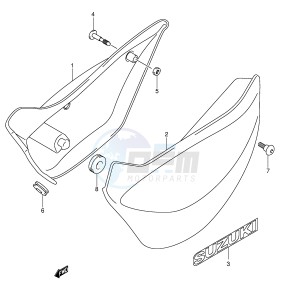 RV125 (E19) VanVan drawing FRAME COVER (MODEL K3 K4)