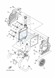 MWS155-A TRICITY 155 (BGD8) drawing RADIATOR & HOSE