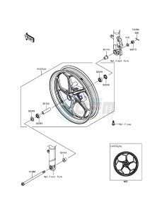 NINJA_300_ABS EX300BFFA XX (EU ME A(FRICA) drawing Front Hub