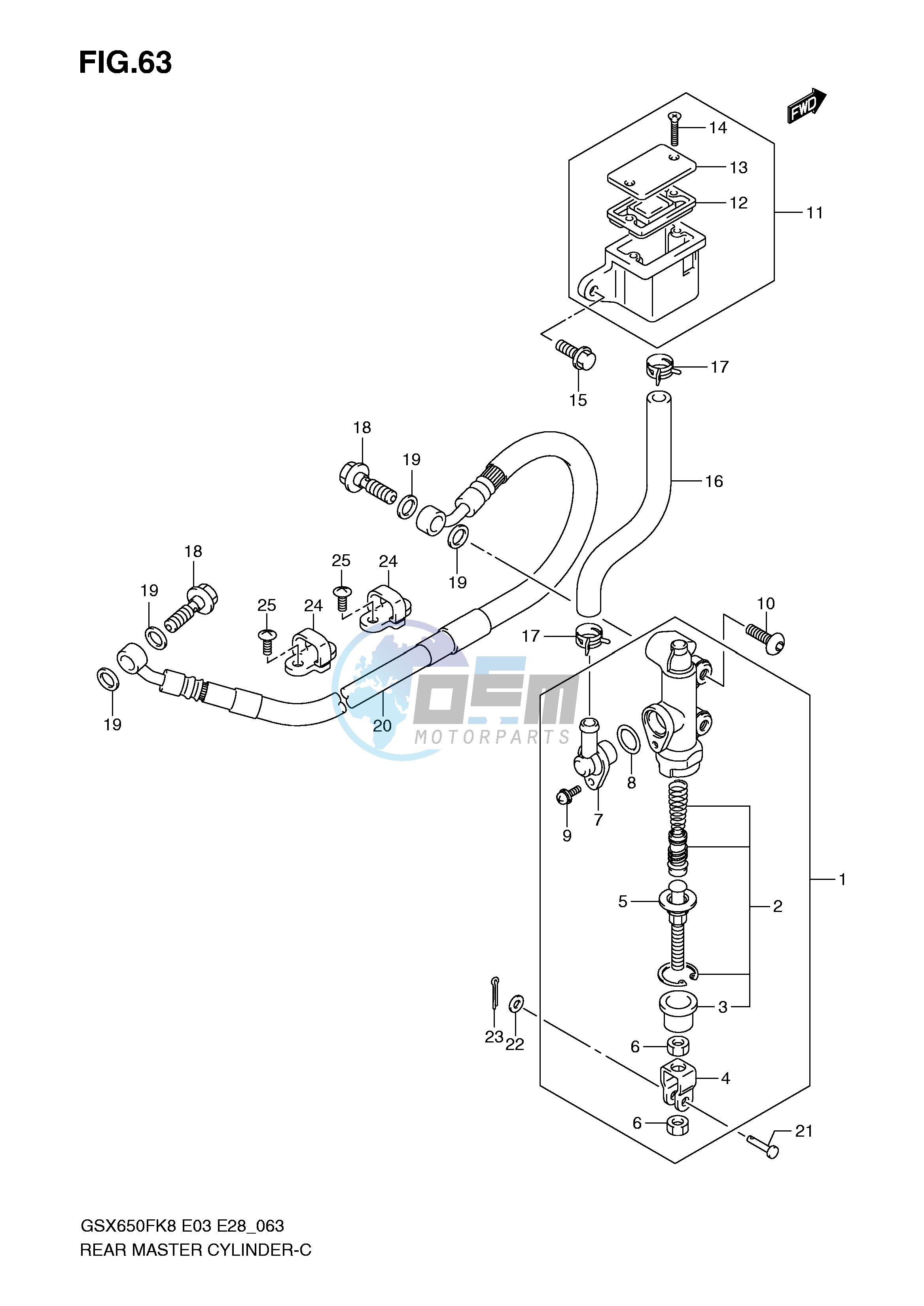 REAR MASTER CYLINDER (GSX650FK8 FK9)