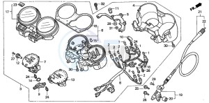 CB600F2 HORNET S drawing METER (CB600F2)