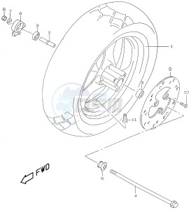 AY50 (V-W-X-Y) katana drawing FRONT WHEEL (model Y)