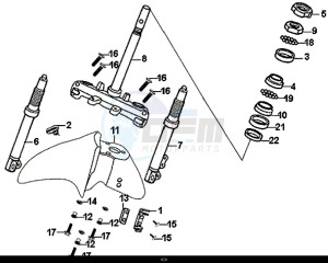 SYMPHONY SR 125 (AZ12W4-EU) (L7-M0) drawing STEERING STEM - FRONT CUSHION