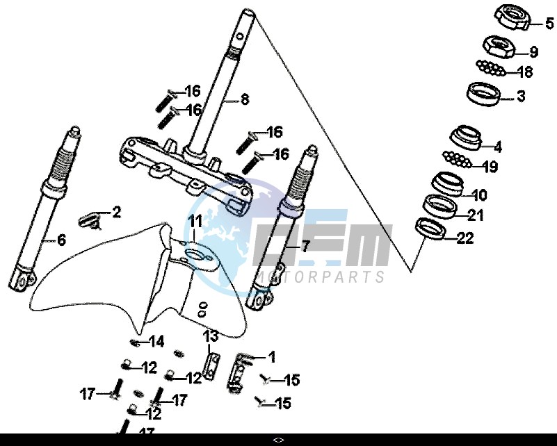 STEERING STEM - FRONT CUSHION