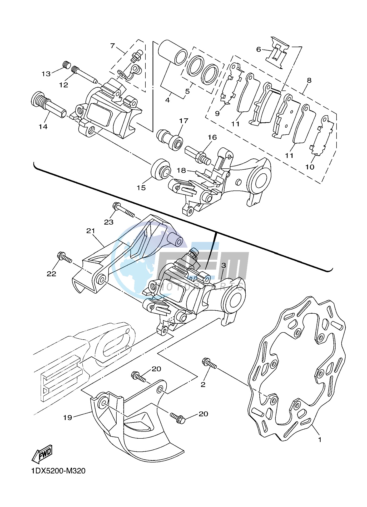 REAR BRAKE CALIPER