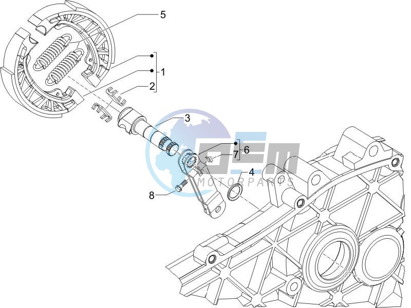 Rear brake - Brake jaw