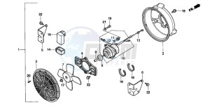 TRX300 FOURTRAX drawing COOLING FAN KIT