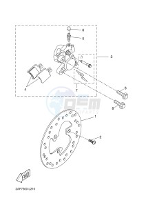 YN50FU NEO'S 4 (2AC9 2AC9 2AC9) drawing FRONT BRAKE CALIPER